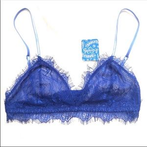 NEW Intimately Free People lace bralette size XS in Royal Blue